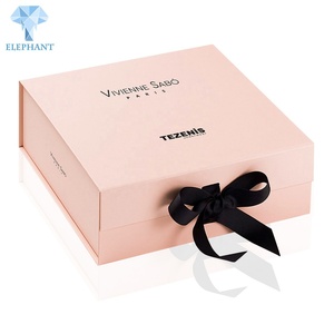 Custom Printed Cosmetic Cardboard Paper <b>Wedding</b> Big Luxury <b>Gift</b> <b>Box</b> Packaging With Ribbon - Product Image 5