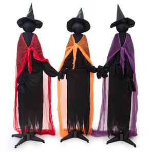 Set di Halloween Best Seller: <span class=keywords><strong>3</strong></span> <span class=keywords><strong>Streghe</strong></span> che si Tengono per Mano, Fantasmi Luminosi, Decorazioni Spaventose per Feste in Giardino - Product Image 5