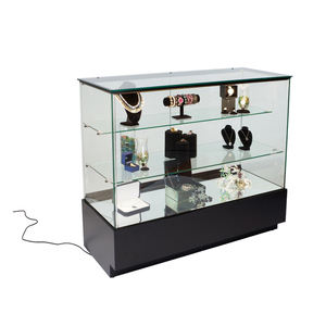 Vitrine <span class=keywords><strong>de</strong></span> bijoux en verre trempé à haute transparence avec bandes lumineuses à LED pour <span class=keywords><strong>les</strong></span> commerçants <span class=keywords><strong>de</strong></span> détail - Product Image 1