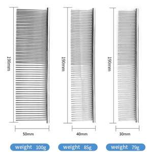 Peigne d'épilation <span class=keywords><strong>pour</strong></span> animaux de compagnie en acier inoxydable <span class=keywords><strong>pour</strong></span> chien et <span class=keywords><strong>chat</strong></span> outil de toilettage <span class=keywords><strong>anti</strong></span>-<span class=keywords><strong>puces</strong></span> avec densité à 2 broches - Product Image 5