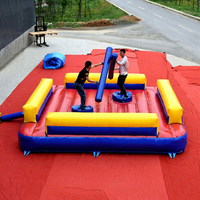 Vente flash Arène de joute gonflable Jeu sportif interactif Anneau d'arène de gladiateur Joute Bâtons de combat gonflables avec souffleur d'air