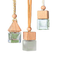 Flacon diffuseur de parfum vide en verre de 8 ml avec bouchon à vis pour voiture, à suspendre