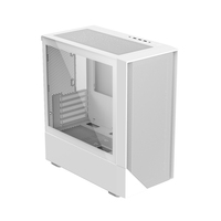 White High Airflow Mesh Front Panel Aluminum Alloy Mid-Tower Gaming PC Case Custom Logo Side Panel Window Fast Detach Side Panel