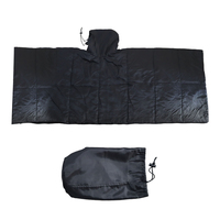 Couverture de camping à capuche super douce en polaire, isolation en nylon, imperméable, poncho 3-en-1 pour le printemps/l'automne, ultraléger et portable