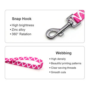 Pink Geometric Pattern Nylon Dog <b>Leash</b> Durable Fashion Style for Dogs - Product Image 5
