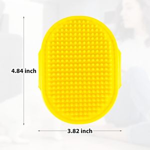 Fast Delivery Hand-held Rubber <b>Pet</b> Shedding <b>Bath</b> Brush Cat Washing Hair Dog Grooming Shampoo Brush with Adjustable Strap - Product Image 2