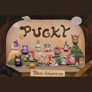 POPMART PUCKY <span class=keywords><strong>Série</strong></span> <span class=keywords><strong>Aventure</strong></span> de Poko Figurines d'<span class=keywords><strong>action</strong></span> en PVC Boîte Mystère Jouets Mignons de Dessins Animés Bonbons Mystères 12 Boîtes/Ensemble Échelle 1/100 100% - Product Image 2