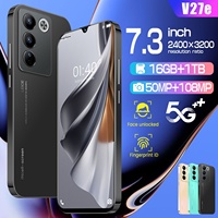 Nuevo Teléfono Inteligente V27e 5G 2026, 16GB+1TB, Doble SIM, Batería de 7000mAh, Precio Bajo, Venta Directa de Fábrica