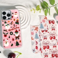 Coque de téléphone à panneau arrière magnétique remplaçable pour iphone 17/17pro/17promax/17air avec le puzzle de noël doré