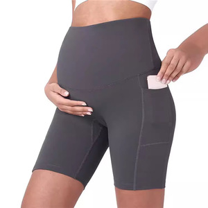 King Mcgreen Star <strong>Maternity</strong> Bike <strong>Shorts</strong> Women Over Belly Adjustable Support Band Pocketed Yoga <strong>Cycling</strong> Active Comfort Pregnancy - Product Image 1