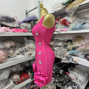 <span class=keywords><strong>Vestido</strong></span> de Noche Corto con Escote en V, Sin Mangas, con Cristales de Diamantes, Sin Tirantes y Espalda Descubierta, Siete Colores, Moda 2026, el Más Vendido - Product Image 2