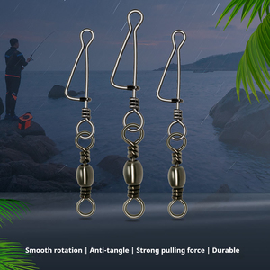 Mousqueton pivotant robuste en laiton de style italien pour accessoires de pêche, avec garantie de 3 ans - Product Image 3