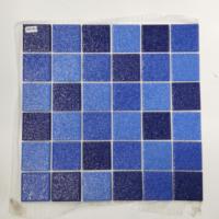 Mosaïque de carreaux en céramique bleue de style japonais, luxe, jet d'encre, moderne, villa, maison, crédence, carrelage mural carré, piscine