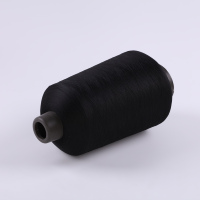 Fil élastique en polyester DTY 75/36 75D/2 de haute qualité, teint en masse, couleurs personnalisées, pour le tissage et le tricotage de chaussettes