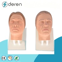 Tête de mannequin en silicone Deren DRFY, modèle d'entraînement à l'injection faciale masculine pour la pratique médicale esthétique