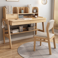 Ensemble de bureau et chaise d'étude pour enfants en bois massif, style minimaliste moderne, simple, pour la maison, la chambre, l'école primaire, bureau d'écriture réglable