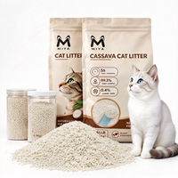Litière pour chat en fibres de manioc et tofu, agglomération rapide, grumeaux fermes, faible dispersion, forte absorption, sans poussière, contrôle des odeurs, sable écologique