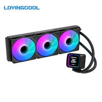 Kit de refroidissement liquide pour PC de jeu LOVINGCOOL OEM ODM avec logo personnalisé, technologie anti-fuite, refroidisseur d'eau pour processeur ARGB avec affichage de la température