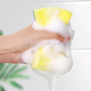 Sustainable Dishwashing Sponge Scouring <b>Pad</b> & Dish Cloth High Absorption Non-Slip Surface for Kitchen <b>Cleaning</b> Bowl Pot Wipe - Product Image 3