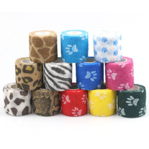 Matériel non tissé pour animaux <span class=keywords><strong>de</strong></span> compagnie 2023, impression <span class=keywords><strong>de</strong></span> dessins animés personnalisée, camouflage, mains et jambes, <span class=keywords><strong>bandage</strong></span> <span class=keywords><strong>auto</strong></span>-<span class=keywords><strong>adhésif</strong></span> imperméable - Product Image 2