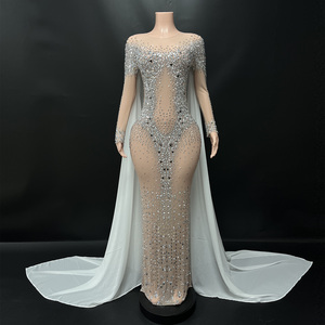 Novance Y5813 in Offerta con Mantella Laterale, Nuovo Stile di Alta Qualità, Abito da Sera Modesto Stile <span class=keywords><strong>Angelo</strong></span> Lungo fino al Pavimento - Product Image 2