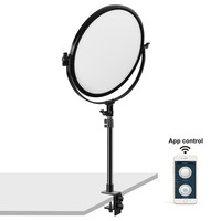GVM Y60D256 PB-360Bi d'éclairage photographique 60w en forme de miroir Panneau LED portable pour la photographie professionnelle Lumière vidéo ronde