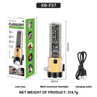 Marteau de sécurité portable avec alarme sonore, rechargeable par USB, lampe torche étanche en ABS, coupe-circuit d'urgence extérieur avec base magnétique