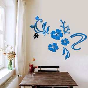 Pegatinas de Pared de Acrílico con Diseño de Flores Románticas, Pegatinas de Pared Tridimensionales 3D, Pegatinas Decorativas para Muebles - Product Image 3