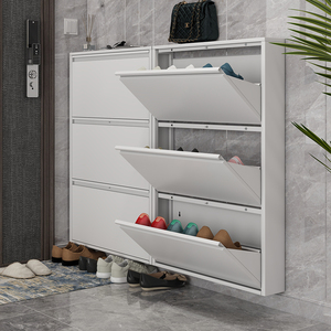 Armoire de rangement de chaussures en métal moderne contemporaine intérieur salon étagères à chaussures murales pour la maison famille hôtel école entrée - Product Image 2