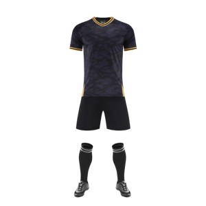 Großhandel Spanien Fußball Trikot High Thai Qualität Home Gold Fußball Shirt Schwarz Cup Grün Rot Weiß Uniformen Sets - Product Image 1