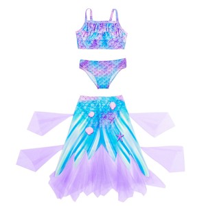 Conjunto <span class=keywords><strong>de</strong></span> Disfraz <span class=keywords><strong>de</strong></span> Sirena para Niñas con Accesorios, Traje <span class=keywords><strong>de</strong></span> Baño <span class=keywords><strong>de</strong></span> Princesa Sirena con Cola para Halloween, Fiesta <span class=keywords><strong>de</strong></span> Disfraces - Product Image 2