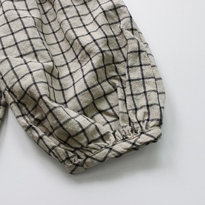 Pantalon court ample à carreaux pour enfants, collection printemps, pour garçons et filles, vêtements pour enfants en gros - Product Image 4