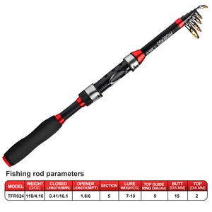 Dernier jeu de cannes à pêche à roue tournante Canne à pêche Canne à pêche ultra légère en carbone Canne à pêche coulée ultra dure - Product Image 5