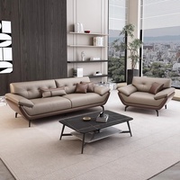 Ensemble de canapés de bureau présidentiel en cuir moderne, 3 places, avec structure métallique, canapé de luxe pour salle de direction, vente en gros