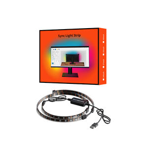 Usb 5V rgbic ws2812b LED Đèn nền Strip cho máy tính màn hình <span class=keywords><strong>Internet</strong></span> cafe trò chơi phòng sử dụng IP65 đánh giá âm nhạc <span class=keywords><strong>Sync</strong></span> ánh sáng môi trường xung quanh - Product Image 4