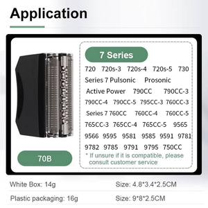 Cabezal de Repuesto para Afeitadora Eléctrica USB Compatible con <span class=keywords><strong>Braun</strong></span> <span class=keywords><strong>Serie</strong></span> <span class=keywords><strong>7</strong></span> 70B, Configuración de Alta Gama, Cuchilla Única para Rostro y Cuerpo - Product Image 5