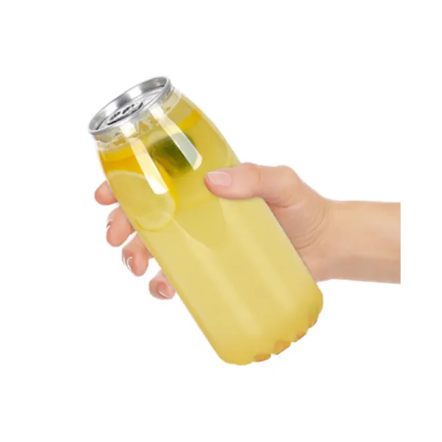 مختومة يمكن التخلص منها يمكن زجاجة عصائر الحيوانات الأليفة مختومة مشروب بارد زجاجة كوب زبادي البلاستيك الشفاف كوب الشاي باللبن مع قشة