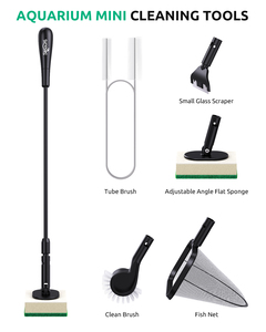 Kit de Limpeza de Algas para Aquário Seaoura SR-517 <span class=keywords><strong>5</strong></span> em 1 com Esponja Rotativa de 180 Graus e Escova de Tubo de Dupla Face - Product Image 4