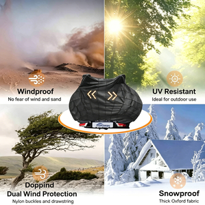Housse de transport <span class=keywords><strong>pour</strong></span> vélo 600D imperméable, robuste, <span class=keywords><strong>pour</strong></span> voyage en extérieur, protection UV, toutes saisons, rembourrée, verrouillable - Product Image 6