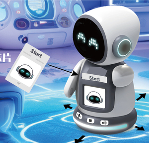 78 öğrenme kartları ile DWI Dowellin akıllı uzaktan kumandalı Robot, çocuklar için işıklar ve müzik ile hareket Robot programlama - Product Image 1