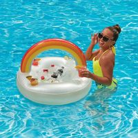 Arc-en-ciel en PVC personnalisé pour piscine, plage, eau, jouets de fête, barre flottante, porte-gobelet flottant gonflable