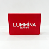 Boîtes d'expédition en papier ondulé rouge personnalisées avec logo pour produits de soin de la peau