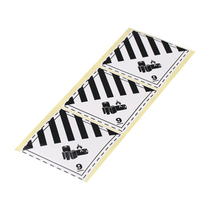 Étiquette d'avertissement pour batterie au lithium Honggan Printing UN3481, autocollante, en papier jaune, autocollant de sécurité pour transport aérien - Product Image 4