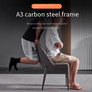 Sillas de Comedor de Lujo de Estilo Nórdico Postmoderno, Sillas para el Hogar y Hoteles, Sillas con Respaldo de Cuero <span class=keywords><strong>Simple</strong></span>, Taburetes Casuales para Restaurantes - Product Image 6