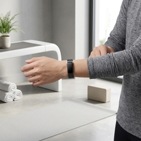 Bracelet intelligent en silicone sans écran, moniteur de fréquence cardiaque, d'oxygène sanguin et de température corporelle, étanche 3ATM, autonomie de 7 à 14 jours