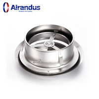 Prix usine rond réglable en acier inoxydable alimentation en air échappement persienne diffuseur soupape d'air soupape d'aération