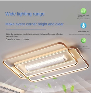 Lámpara LED Moderna sin Aspas con Cuerpo de Hierro y Ventilador, Motor de CA Silencioso para Baño, Interruptor de Control Remoto, Regulable - Product Image 1