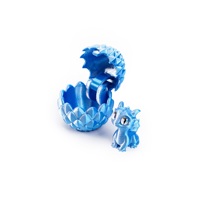 Feeron – Ensemble d'œufs de dragon imprimés en 3D en PLA, œufs ouvrables, figurine de bébé dragon, design durable et tendance, dégradé bleu
