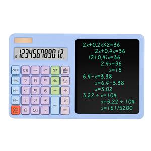 Calculadora Rosa con Pantalla LCD y Bloc de Notas, 12 Dígitos, Funciona con Batería, Regalo Empresarial Creativo - Product Image 5