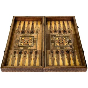Direct usine en gros haute qualité jeu de backgammon en bois personnalisé avec logo gratuit grand échiquier intérieur pliant - Product Image 1